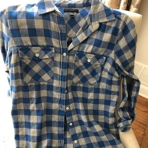 J crew flannel boyfriend shirt